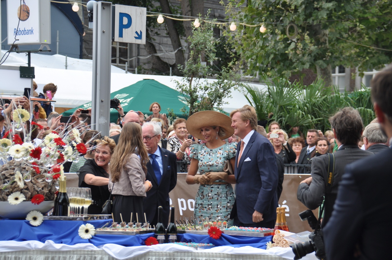 Preuvenemint Maastricht n 2014 met koning Wiilem-Alexander en koningin Máxima 